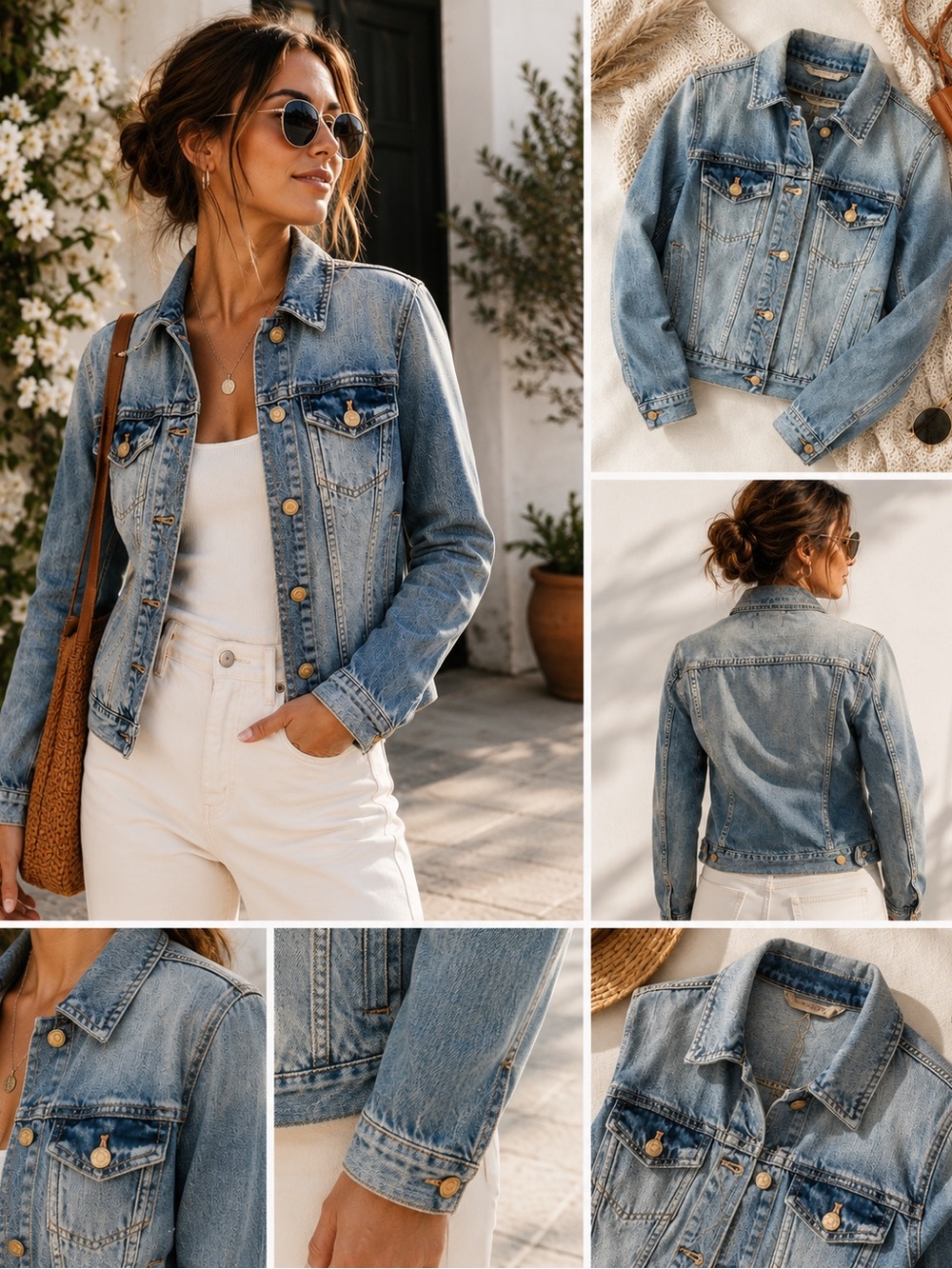 Madewell Denim Jacket Women Small Petite SP Fitted Light Wash Jean Jacket Cotton